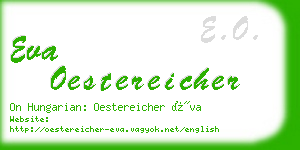 eva oestereicher business card